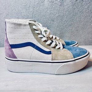 Vans Sk8 Hi Tapered Stackform Pig Suede Sherpa Shoes Multi Color Women's 8.5l